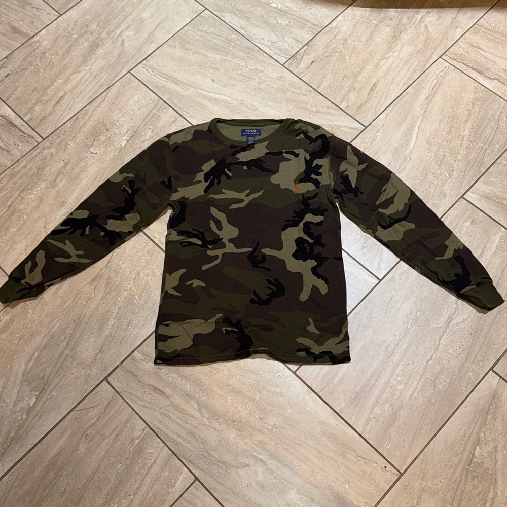 Polo Ralph Lauren Waffle Crew Camouflage Waffle-Knit Shirt